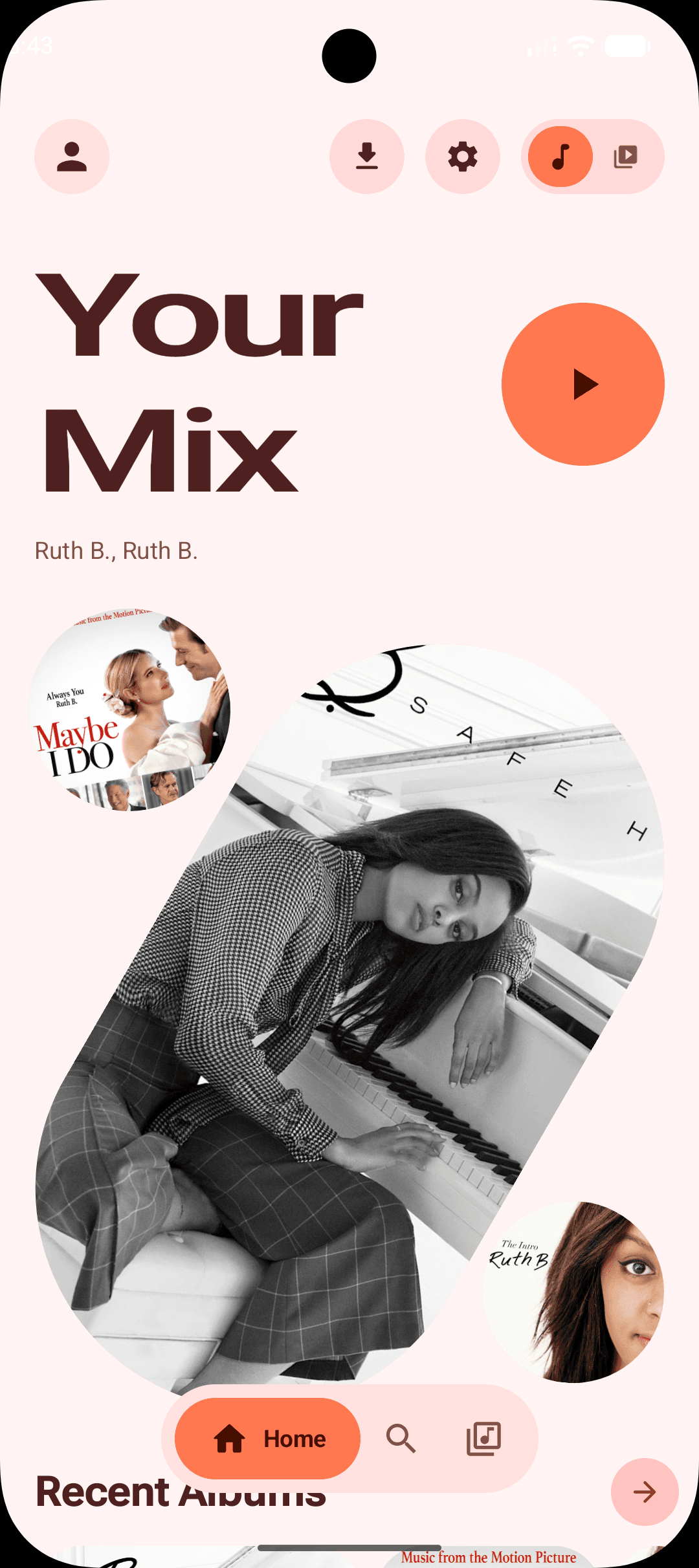 Music — Your Mix and carousels