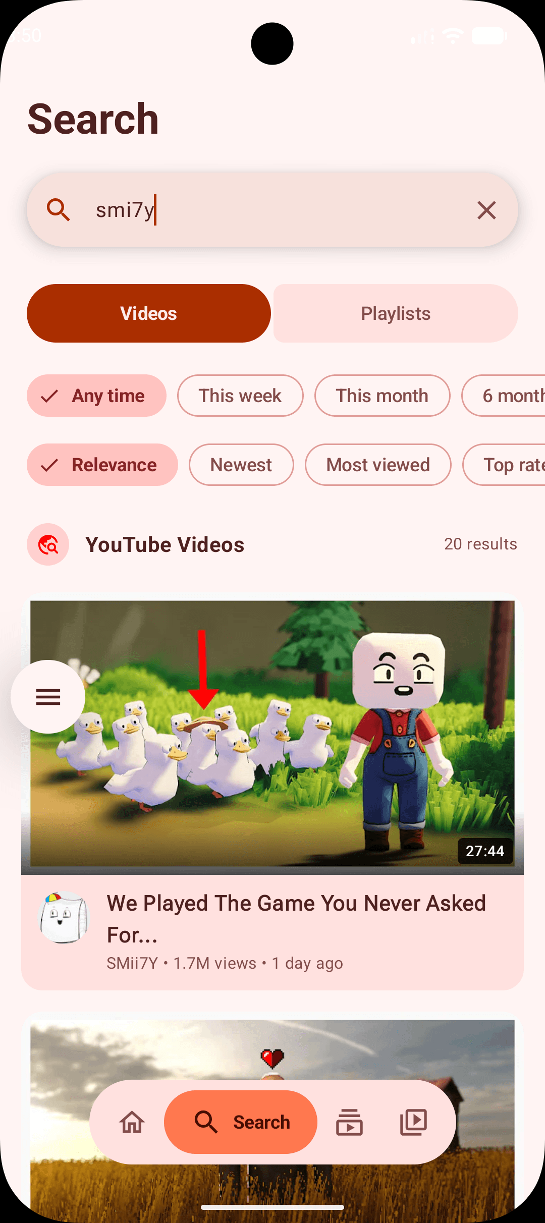 Search — With date and sort